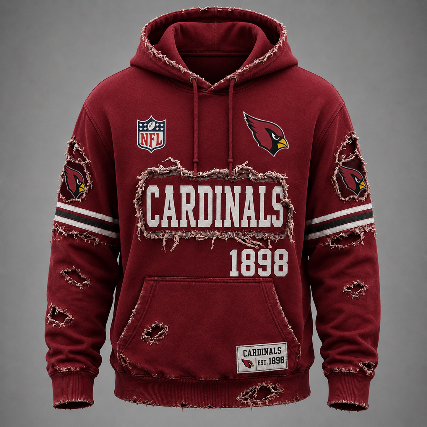 ARI x NFL Distressed Premium Hoodie 0906 DatND DVT