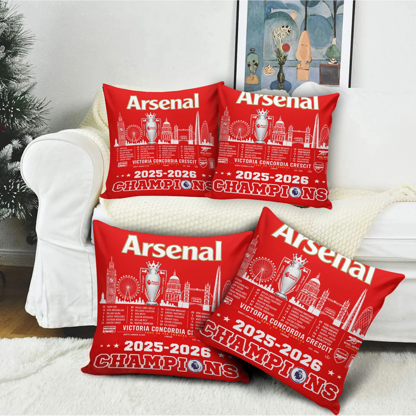 ARS FC Premier League Champions 2526 3D Pillow DatND DVT 1