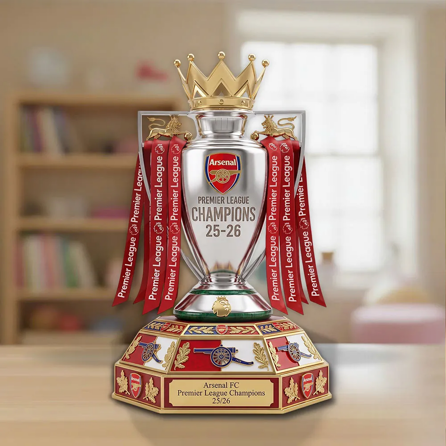 ARS FC Premier League Champions 2526 Custom Shape Acrylic Plaque V 2205 DatND DVT
