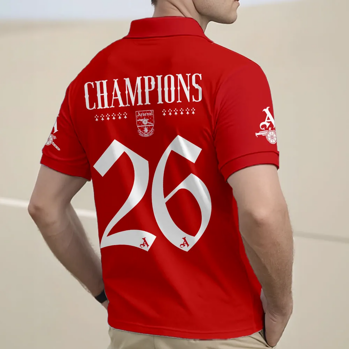 ARS FC Premier League Champions 2526 Zip Polo Shirt 2505 V3 DatND DVT