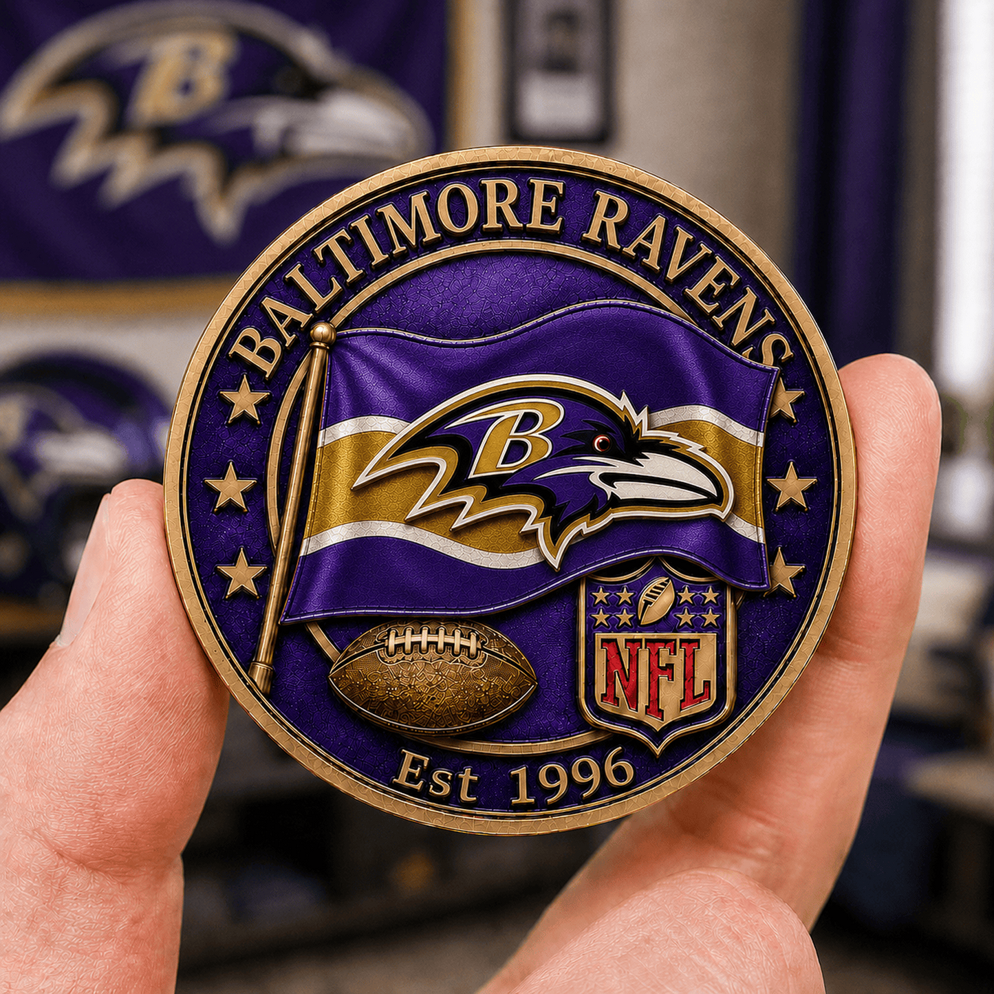 BAL Premium NFL Fan Pride Commemorative Coin 1906