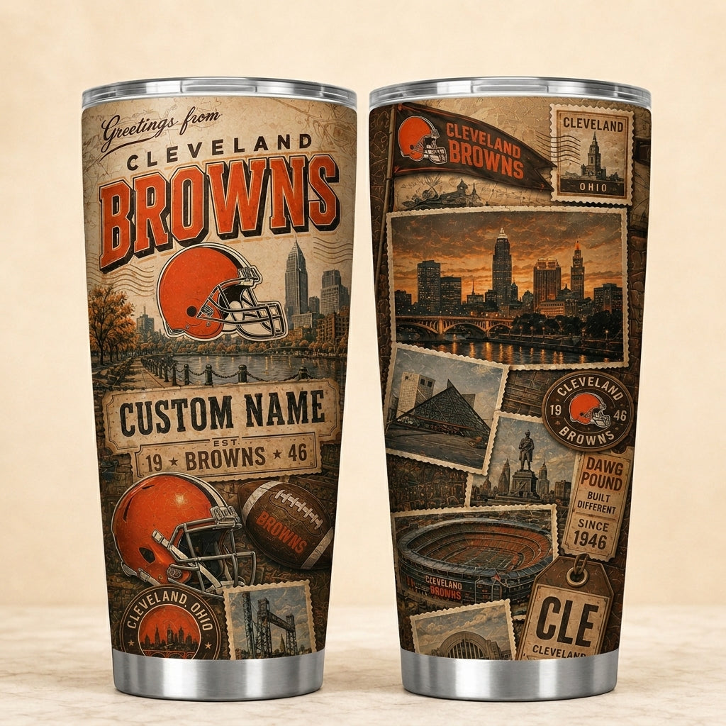 CLE Personalized Premium NFL Classic Tumbler 190626