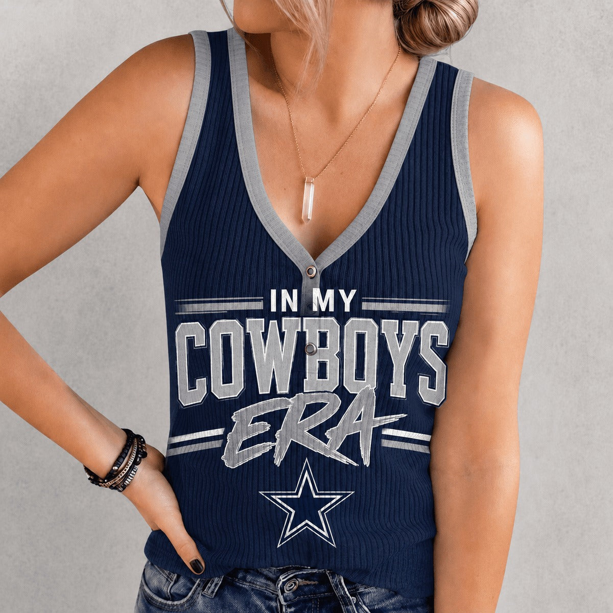 DC x NFL Women V-Neck Ribbed Tank Top Premium Personalized Gift For Fan 250626