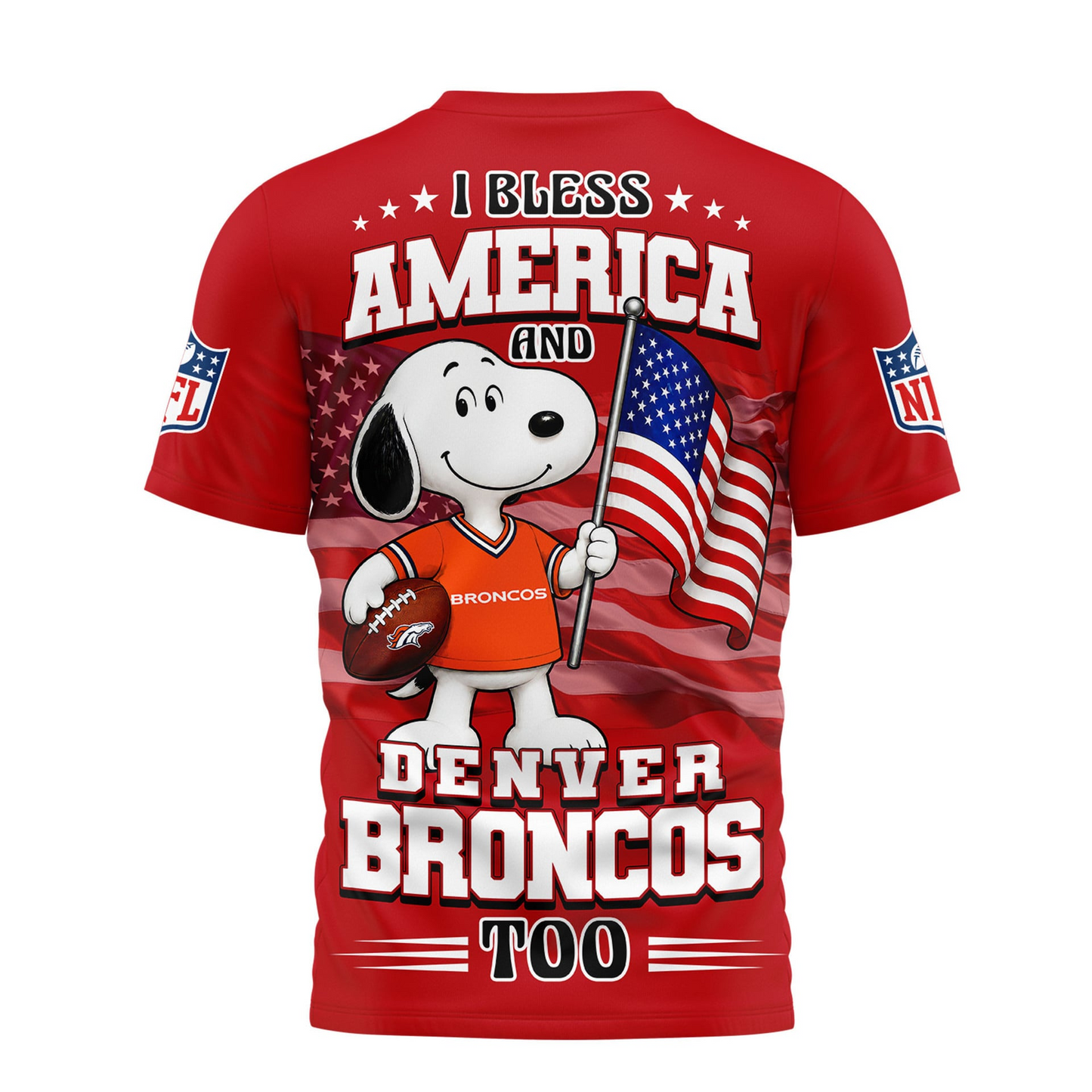DEN Premium NFL Snoopy America 250 3D Shirt 1706