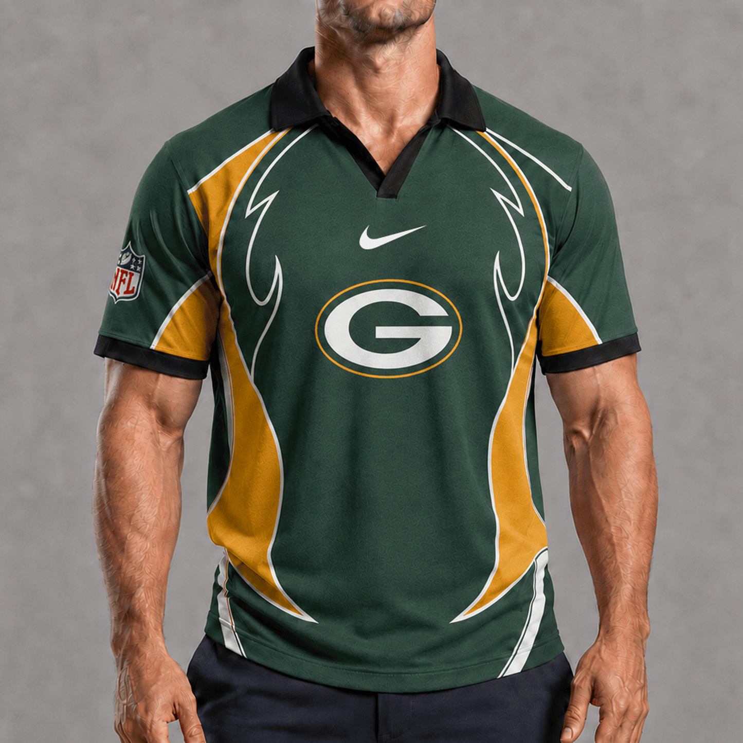 GB x NFL Premium Rugby Polo Shirt 1506