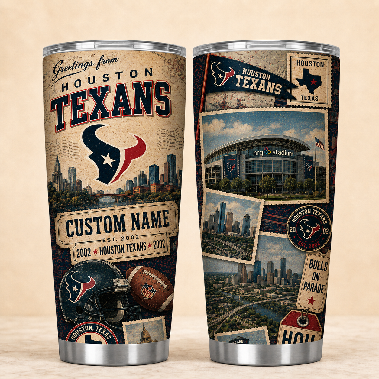 HT Personalized Premium NFL Classic Tumbler 190626