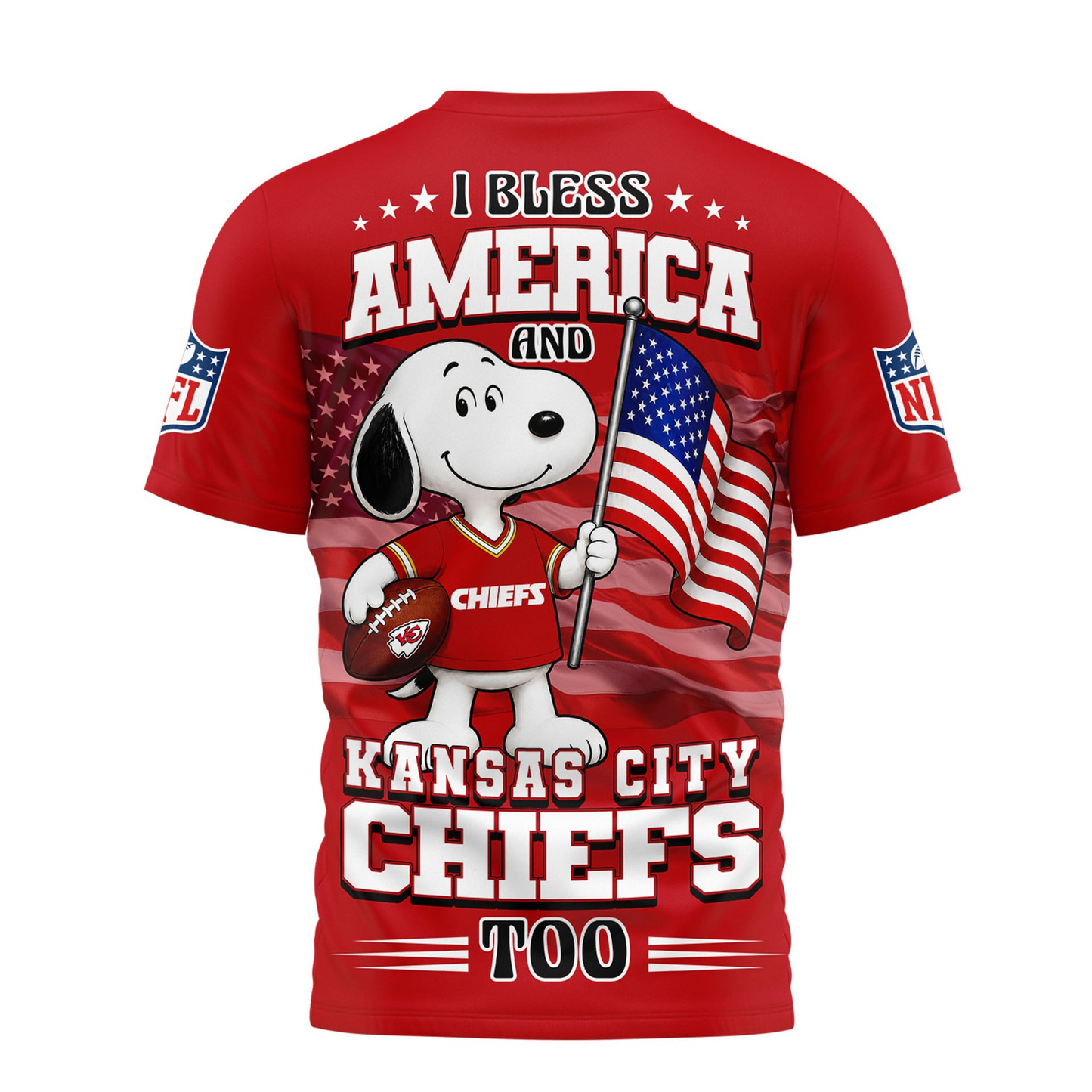 KC Premium NFL Snoopy America 250 3D Shirt 1706