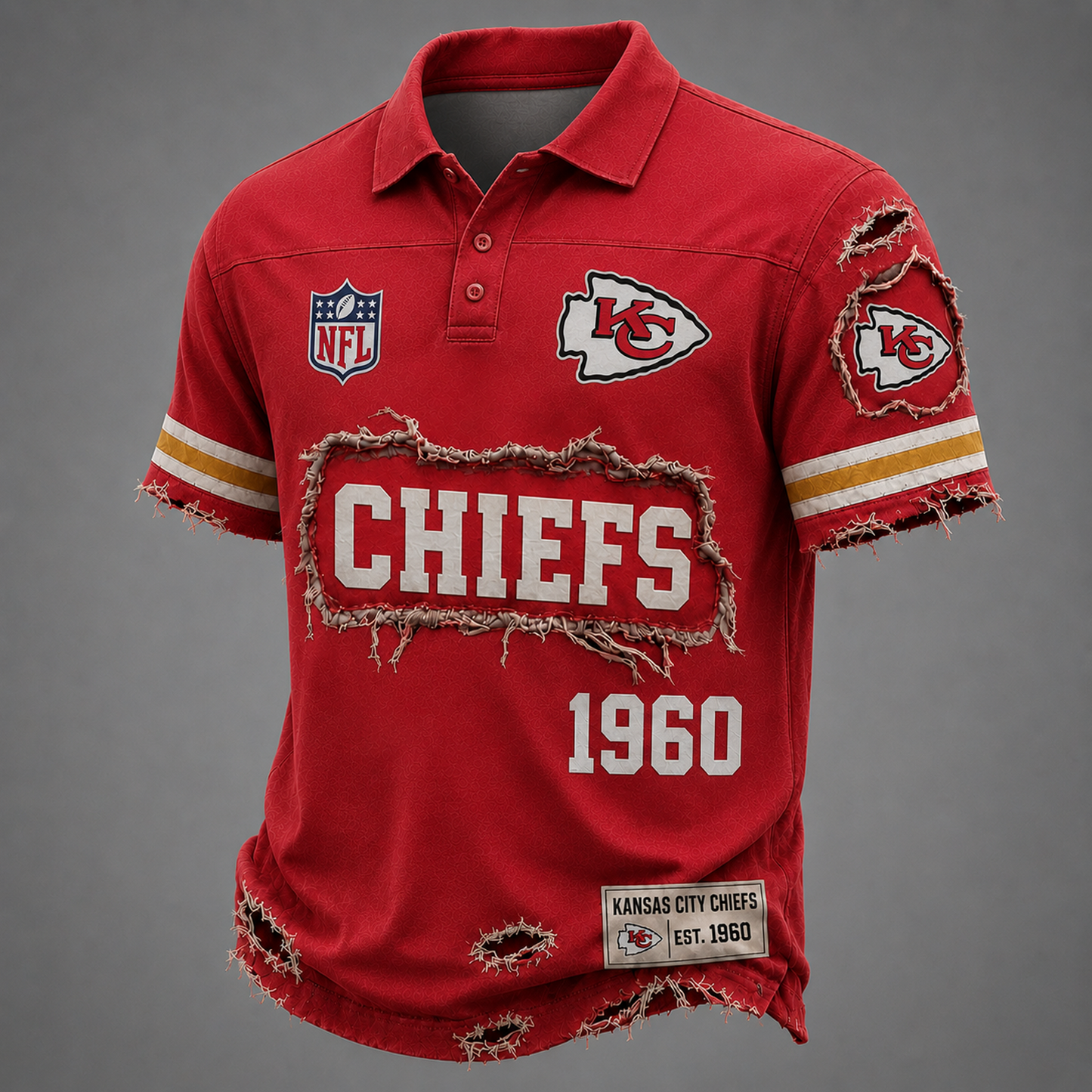 KC x NFL Luxury Classic Polo shirt 0506 DatND DVT