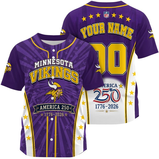 MV x NFL 250 Years of Freedom 1776-2026 Baseball Jersey 170626