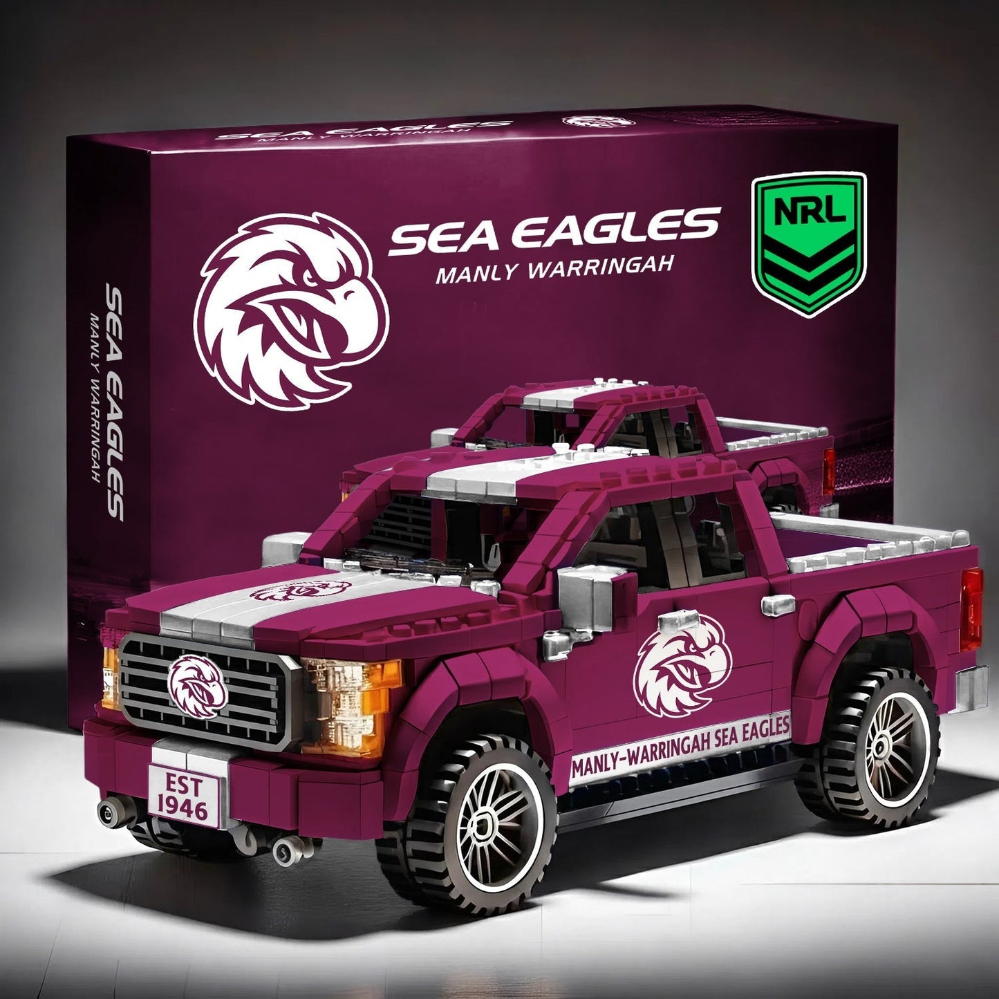 MWSE x NRL 3D Racing Truck Model Building Block Set 2411 V1 NDT NHM