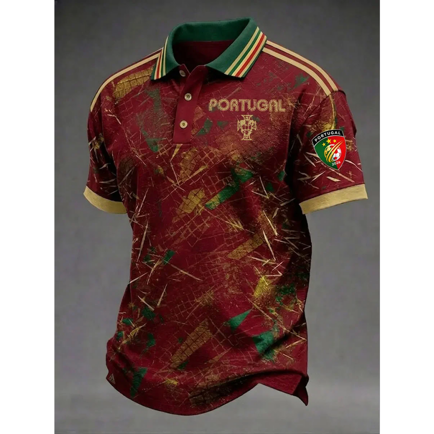 Men's Portugal Football 3D Shirt V22 DATND TANTD 050626