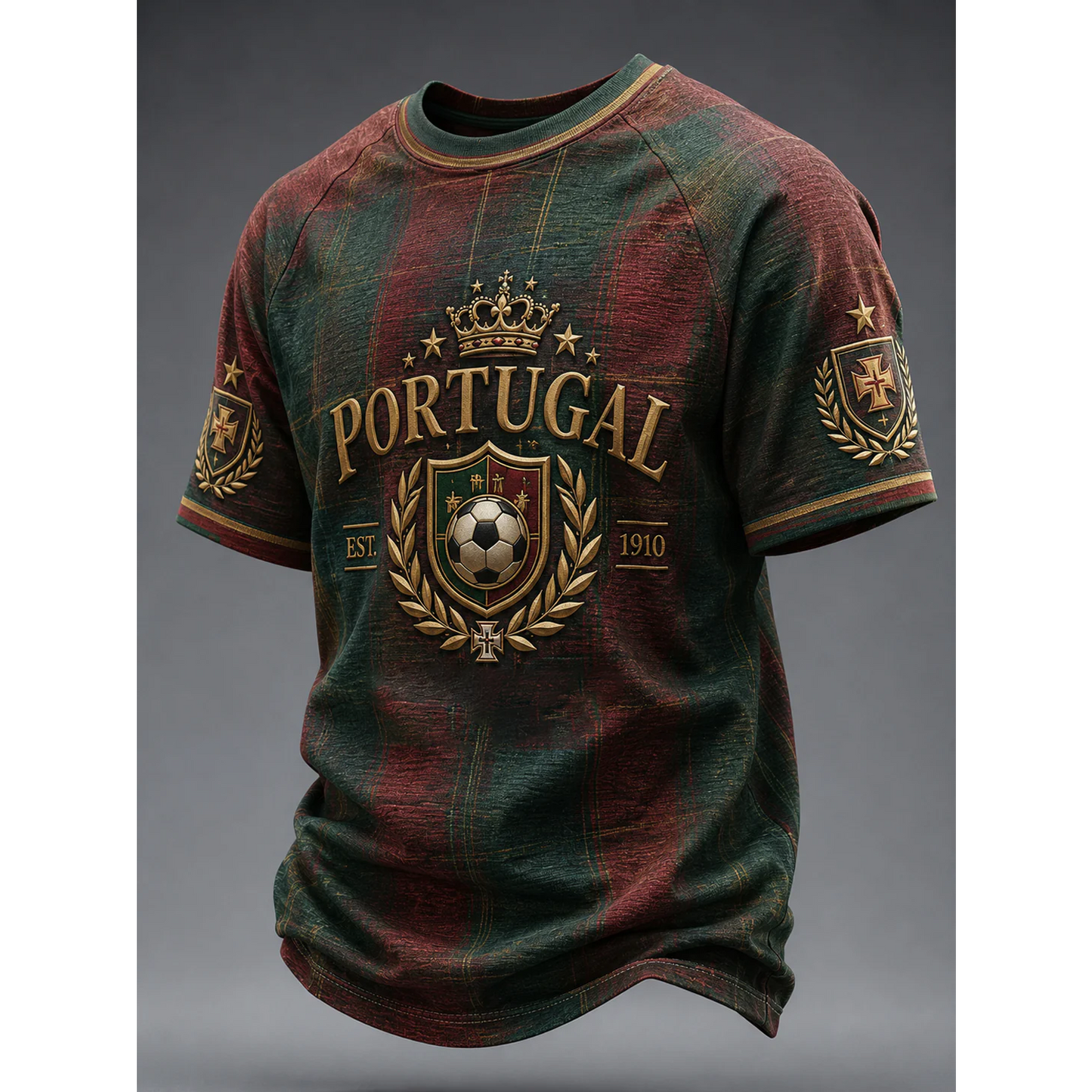 Men's Portugal Football 3D Shirt V9 DATND TANTD 050626