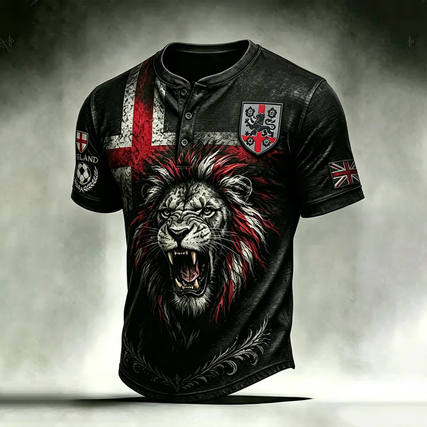 Men's UK Football Lover England Printed short sleeves t-shirt V4 0106 DatND DVT