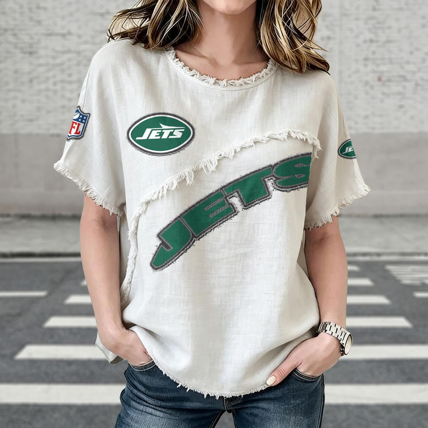 NYJ x NFL Womenƒ??s Vintage O-Neck 2905 DatND DVT