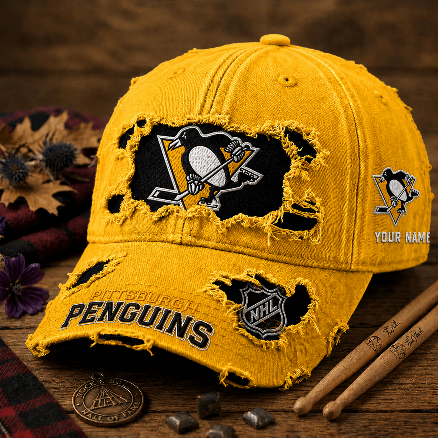 PIT x NHL Denim Washed Cap New Style DATND TANTD 290526