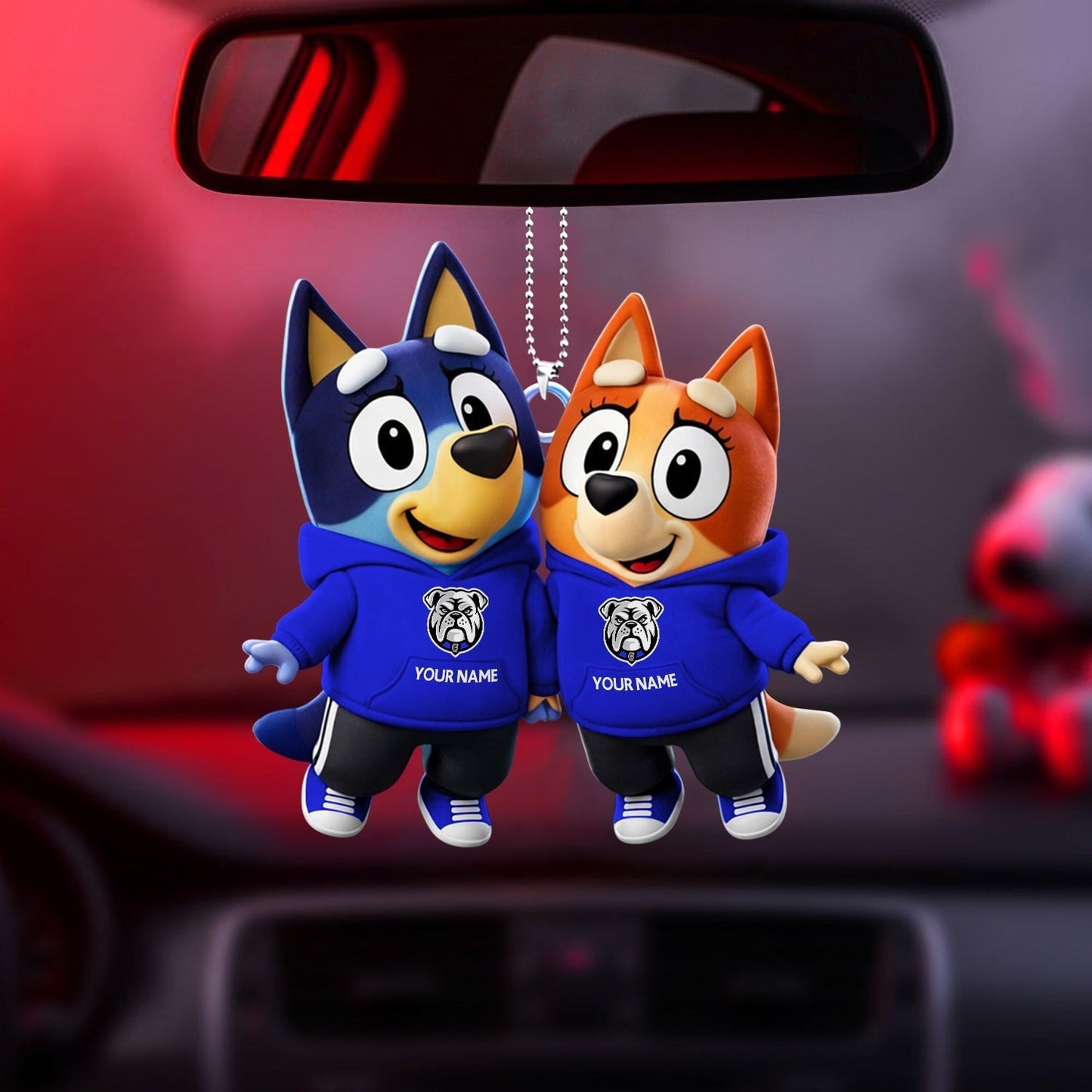PREMIUM CBB X Bluey & Bingo Car Ornament NDT NHM