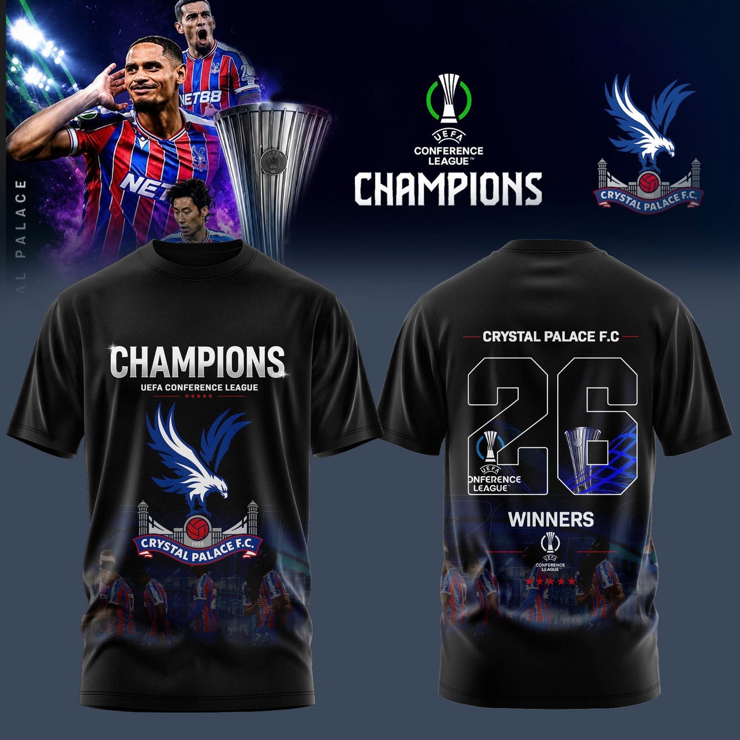 PREMIUM CRY X THANK FOR MEMORIES UEFA Conference League Winners Shirt V11 NDT LVH 280526