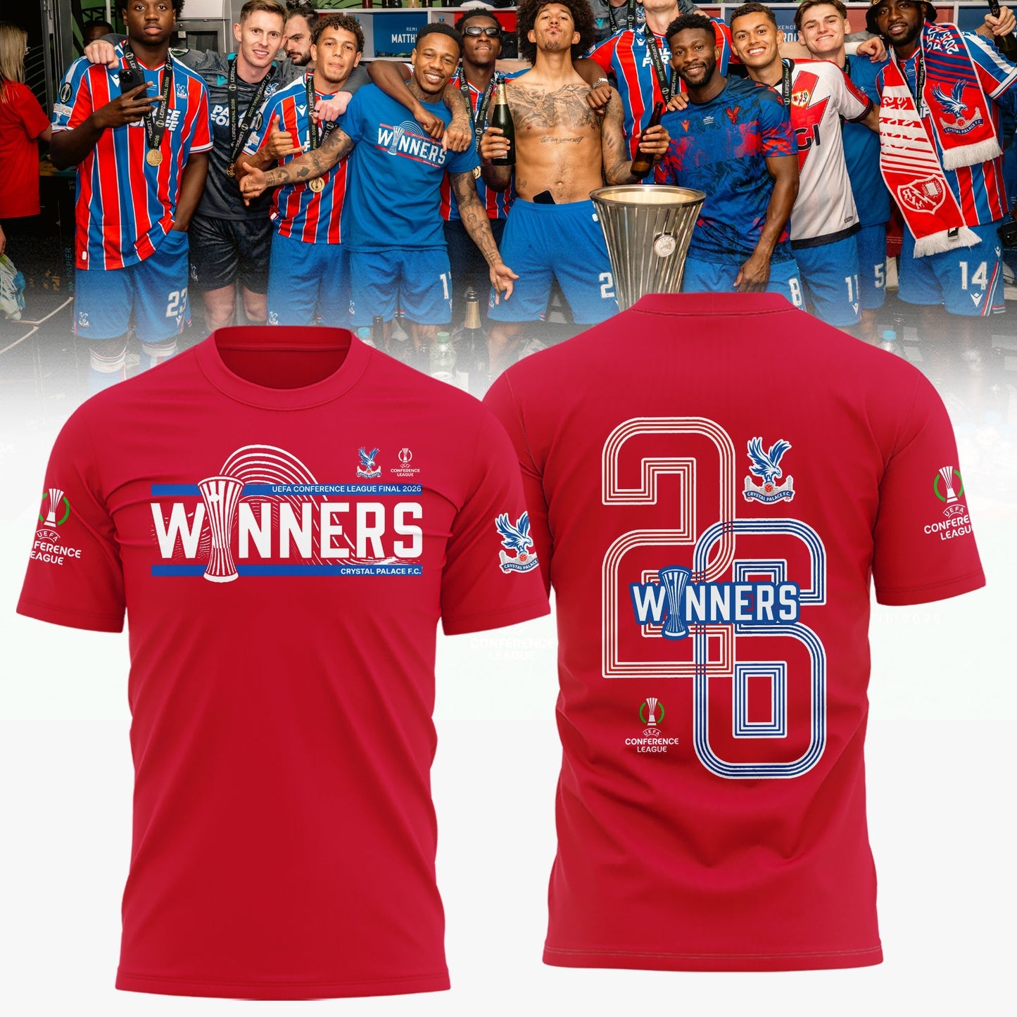 PREMIUM CRY X THANK FOR MEMORIES UEFA Conference League Winners Shirt V17 NDT LVH 280526