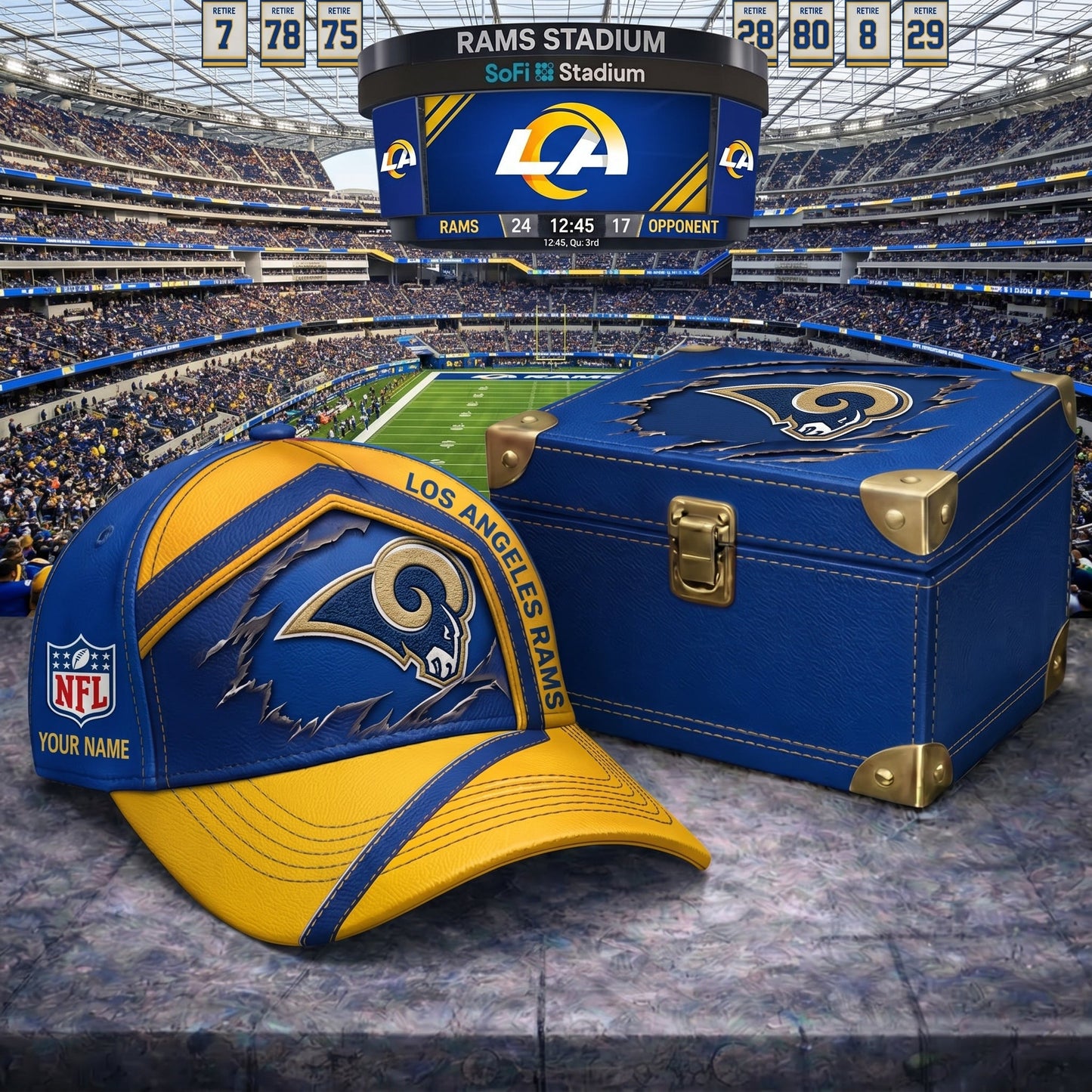 PREMIUM NFL X LAR CRACK CUSTOME NAME HAT LIMITED EDITIONS NDT VHM 220426
