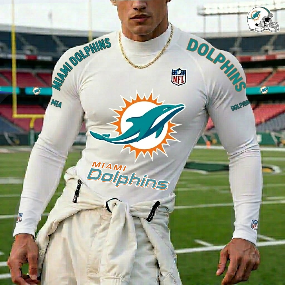 PREMIUM NFL X MIA High Neck Long Sleeved Sports NDT LVH 280526