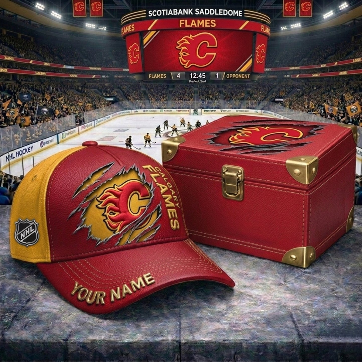 PREMIUM NHL X CF CRACK CUSTOM NAME HAT NDT NHM 160426