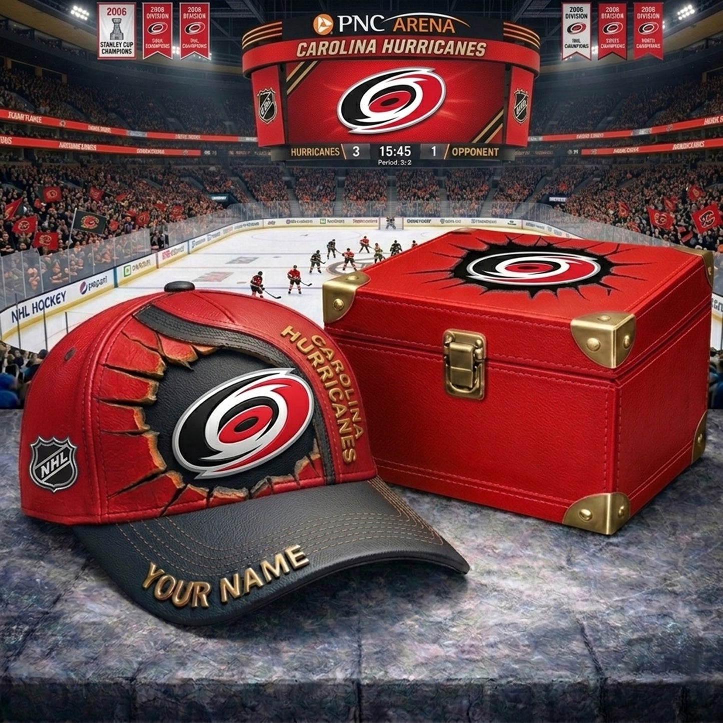 PREMIUM NHL X CH CRACK CUSTOM NAME HAT NDT NHM 140426