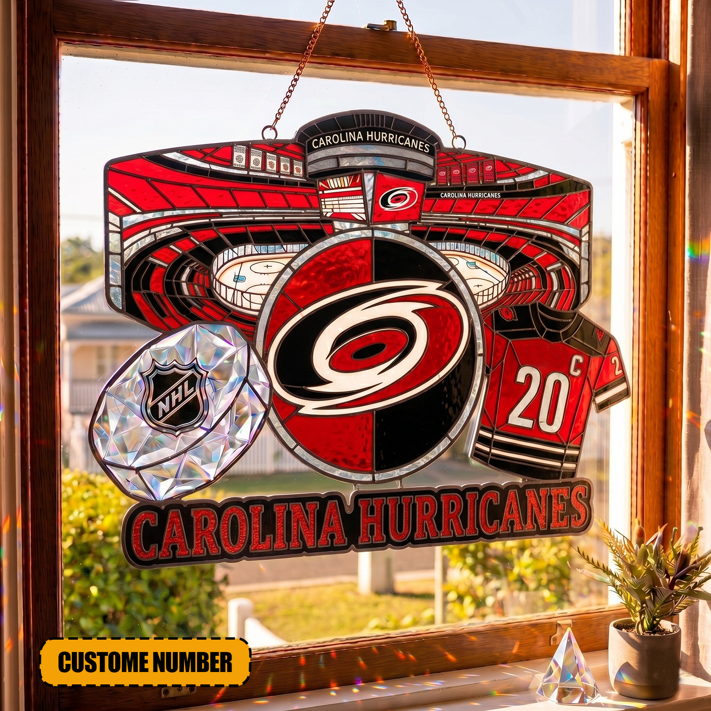 PREMIUM NHL X CH Suncatcher Custom Name Limited Edition NDT VHM 240426