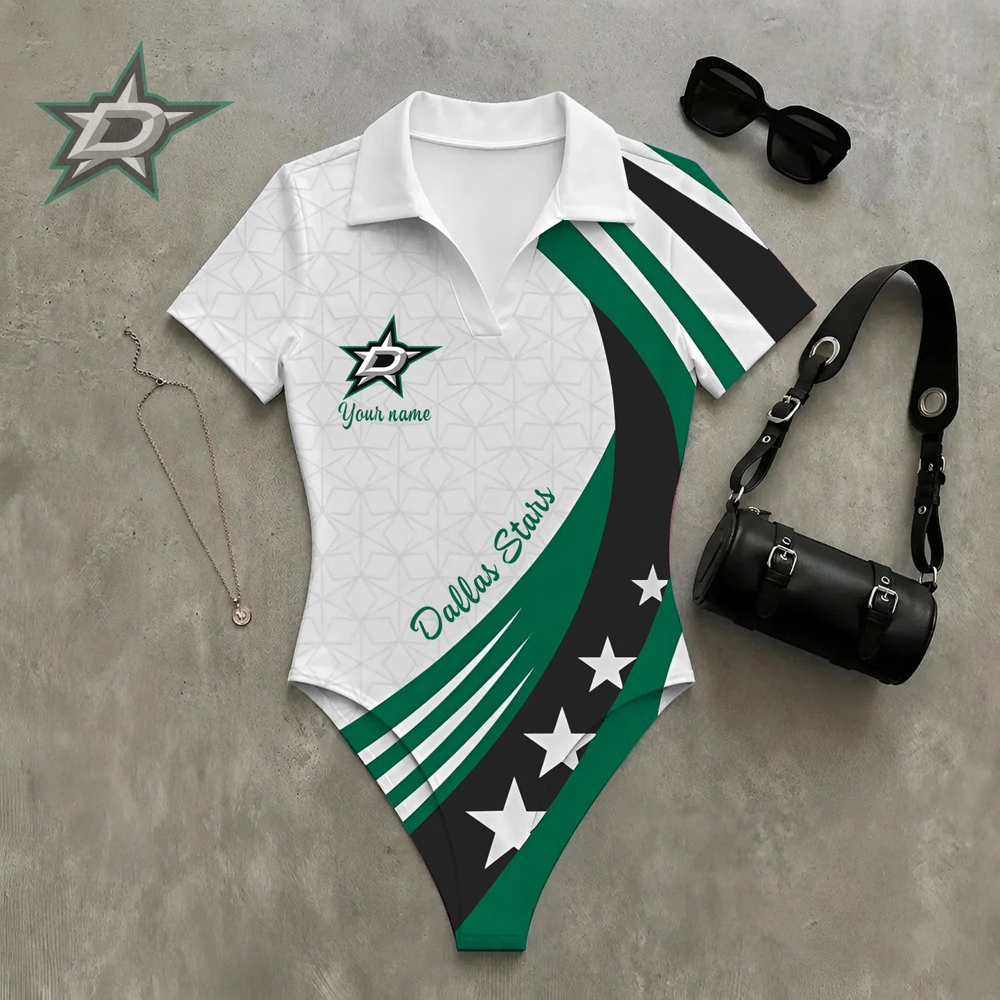 PREMIUM NHL X DS WomenŸ??s Slim-Fit V-Neck Polo Bodysuit NDT NHM 270526