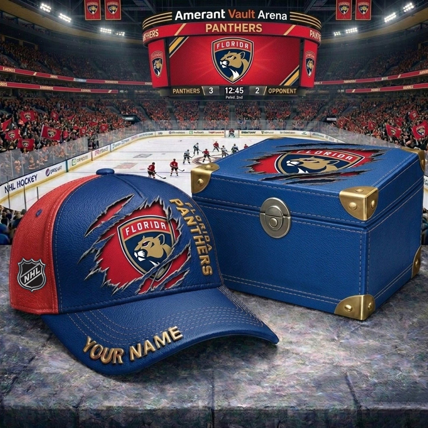 PREMIUM NHL X FP CRACK CUSTOM NAME HAT NDT NHM 160426