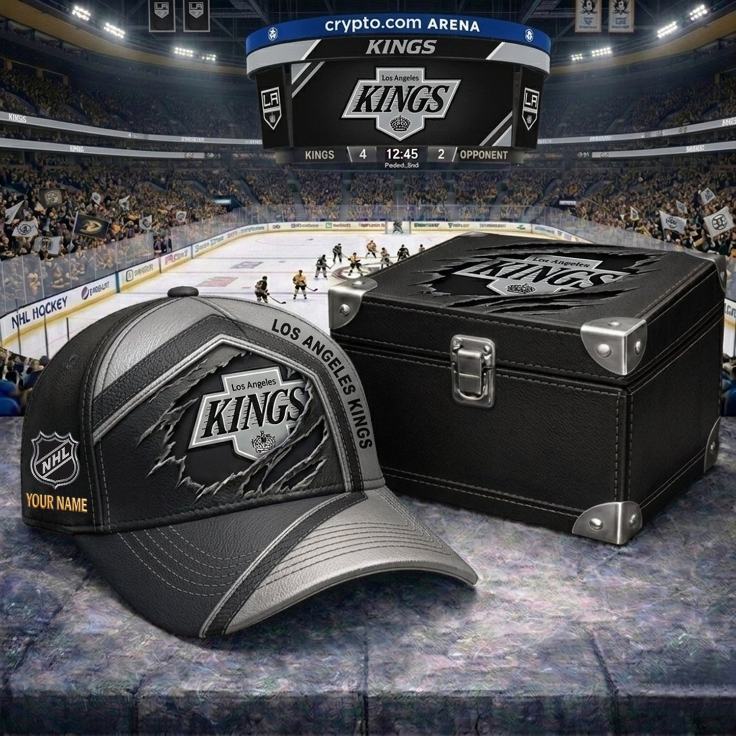 PREMIUM NHL X LAK CRACK CUSTOM NAME V3 HAT NDT NHM 170426