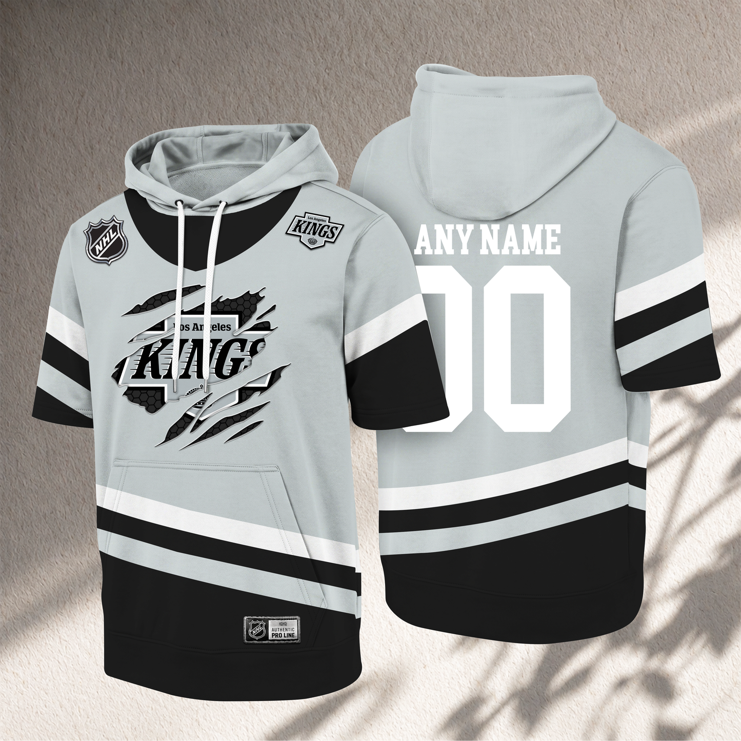PREMIUM NHL X LAK CRACK Short Sleeve Hoodie SHIRT NDT VHM 150526