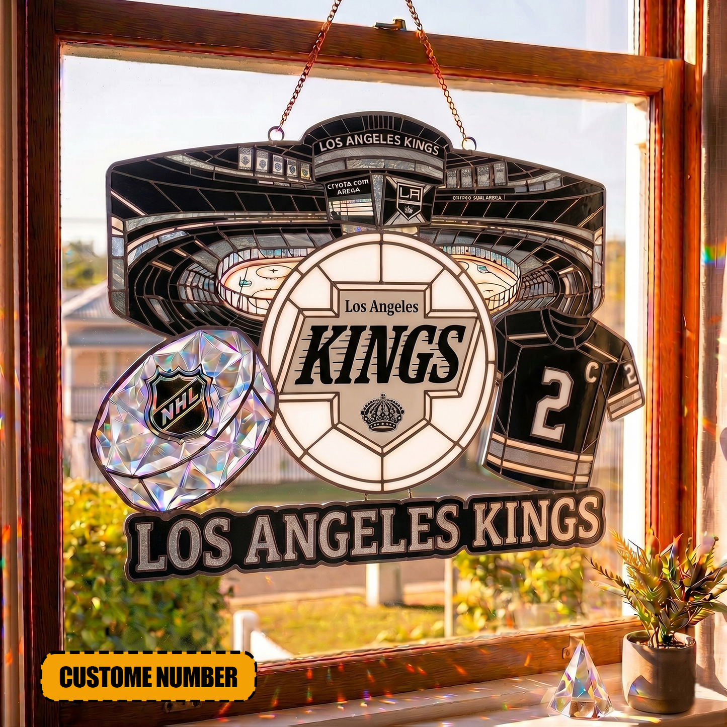 PREMIUM NHL X LAK Suncatcher Custom Name Limited Edition NDT VHM 240426
