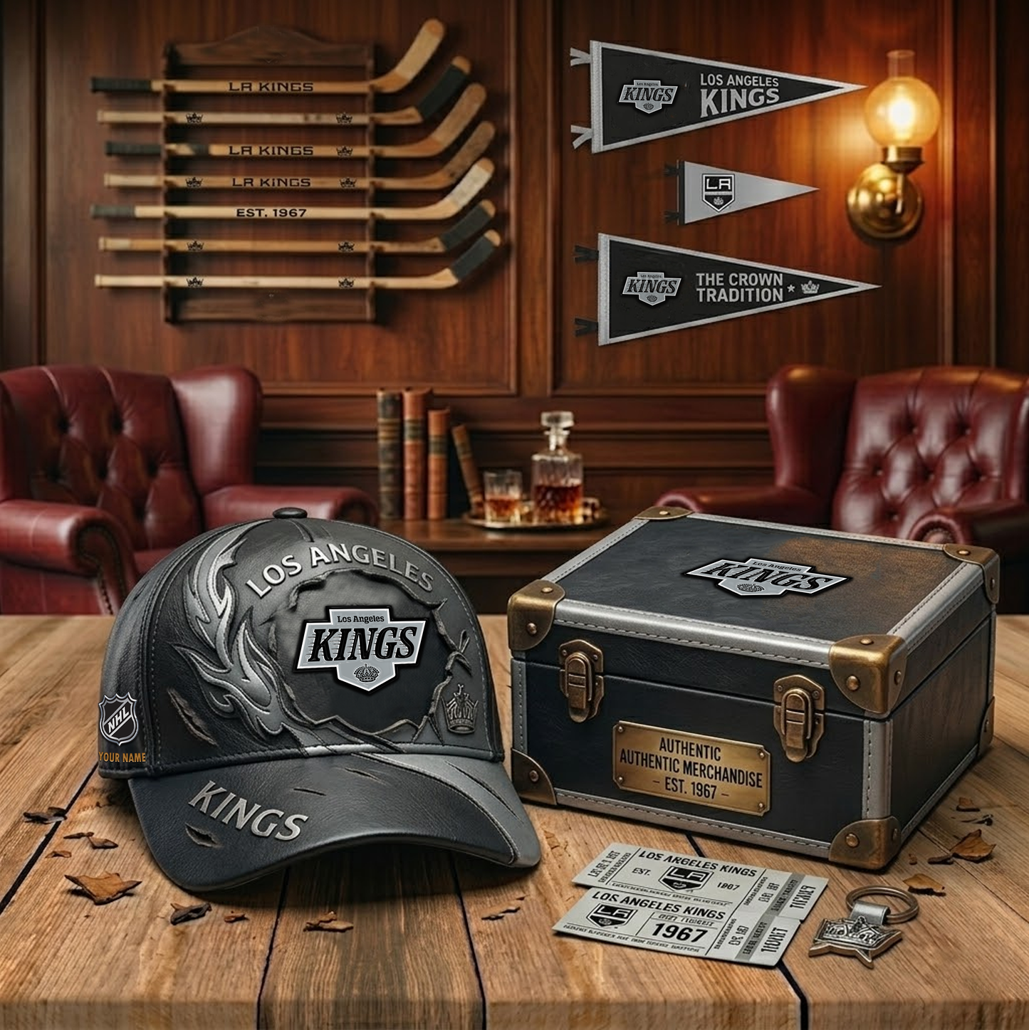 PREMIUM NHL X LAK VINTAGE CUSTOME NAME HAT NDT VHM 180426