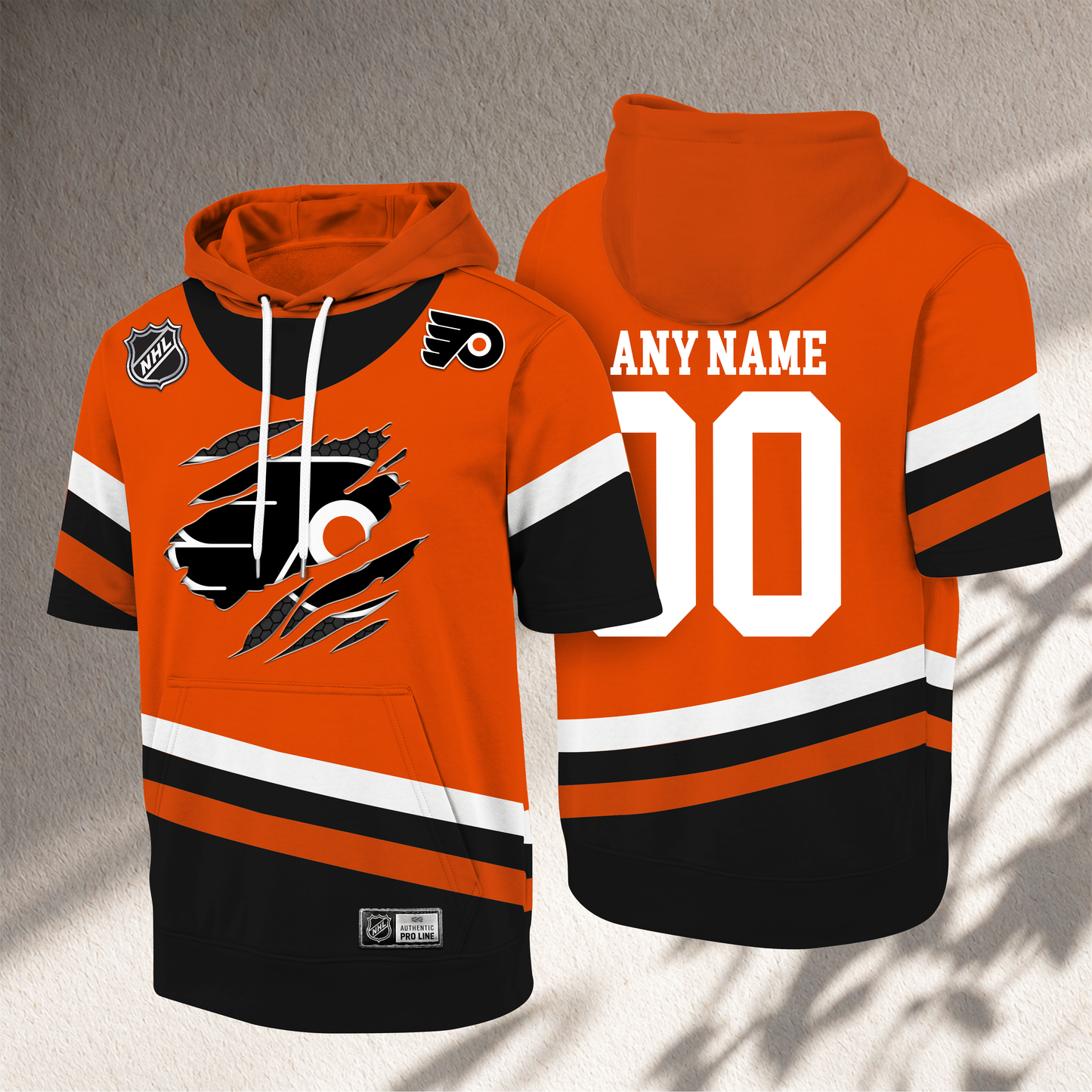PREMIUM NHL X PF CRACK Short Sleeve Hoodie SHIRT NDT VHM 150526