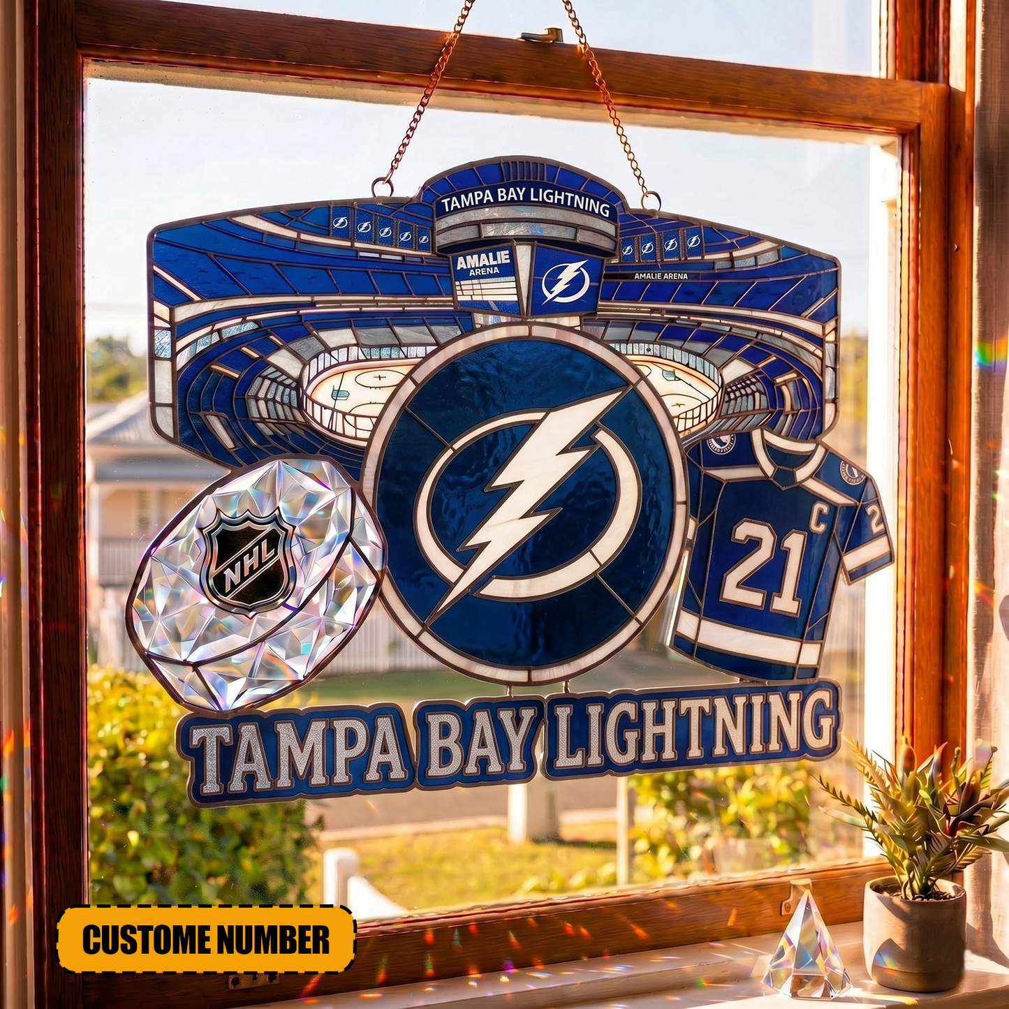 PREMIUM NHL X TBL Suncatcher Custom Name Limited Edition NDT VHM 240426