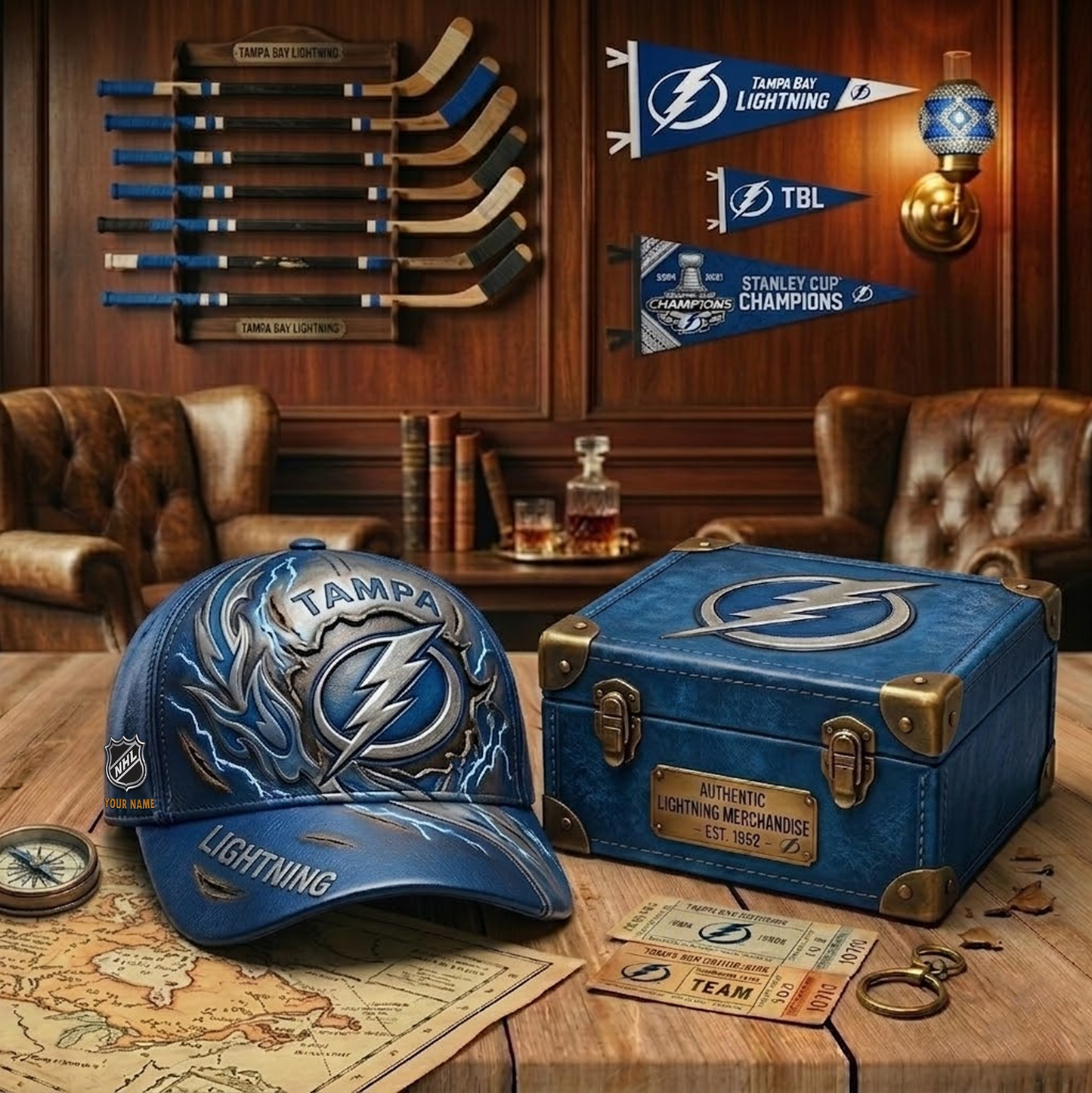 PREMIUM NHL X TBL VINTAGE CUSTOME NAME HAT NDT VHM 180426