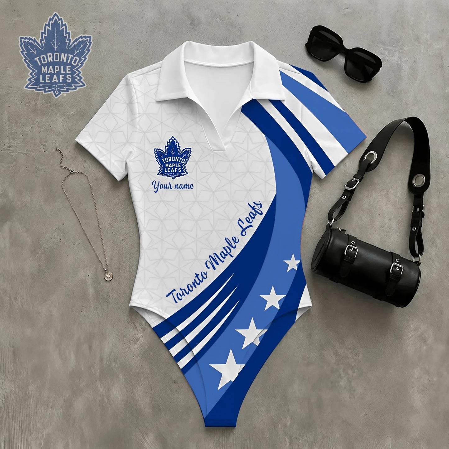 PREMIUM NHL X TML WomenŸ??s Slim-Fit V-Neck Polo Bodysuit NDT NHM 270526