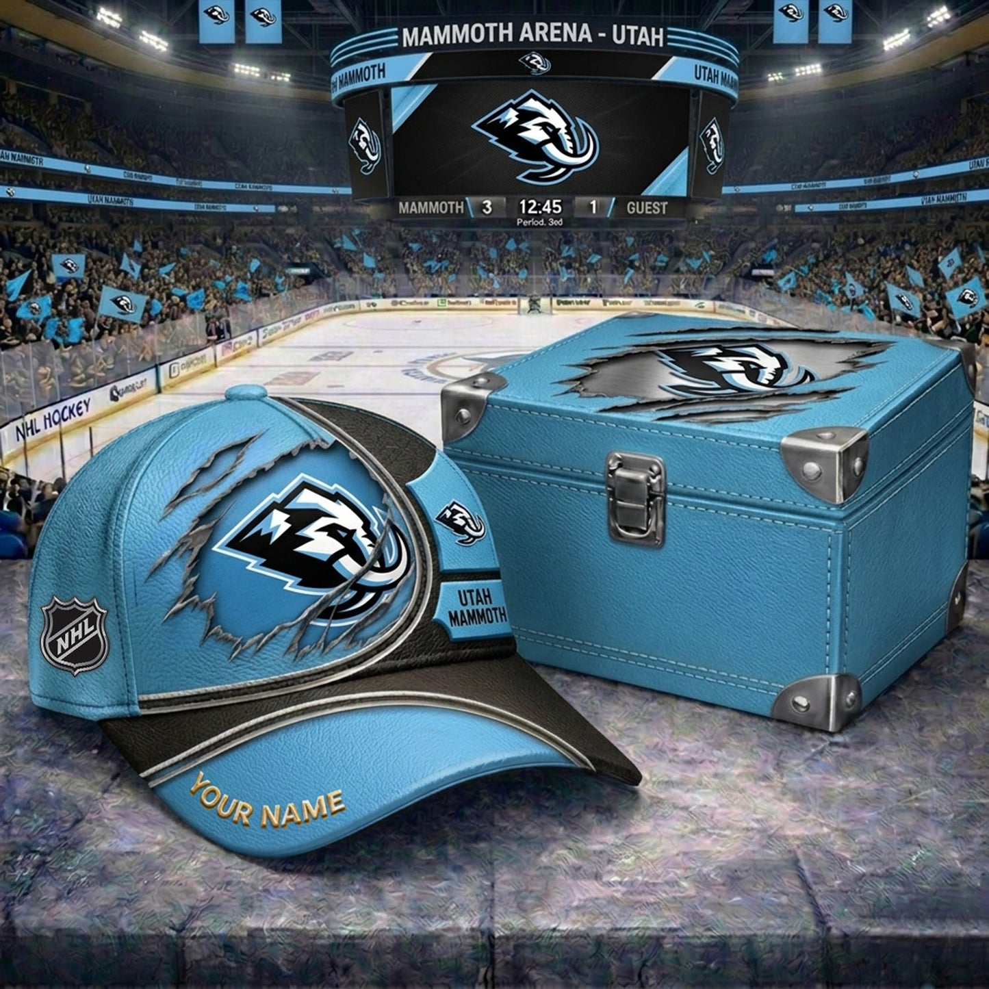 PREMIUM NHL X UM CRACK CUSTOM NAME HAT V300 NDT NHM 150526