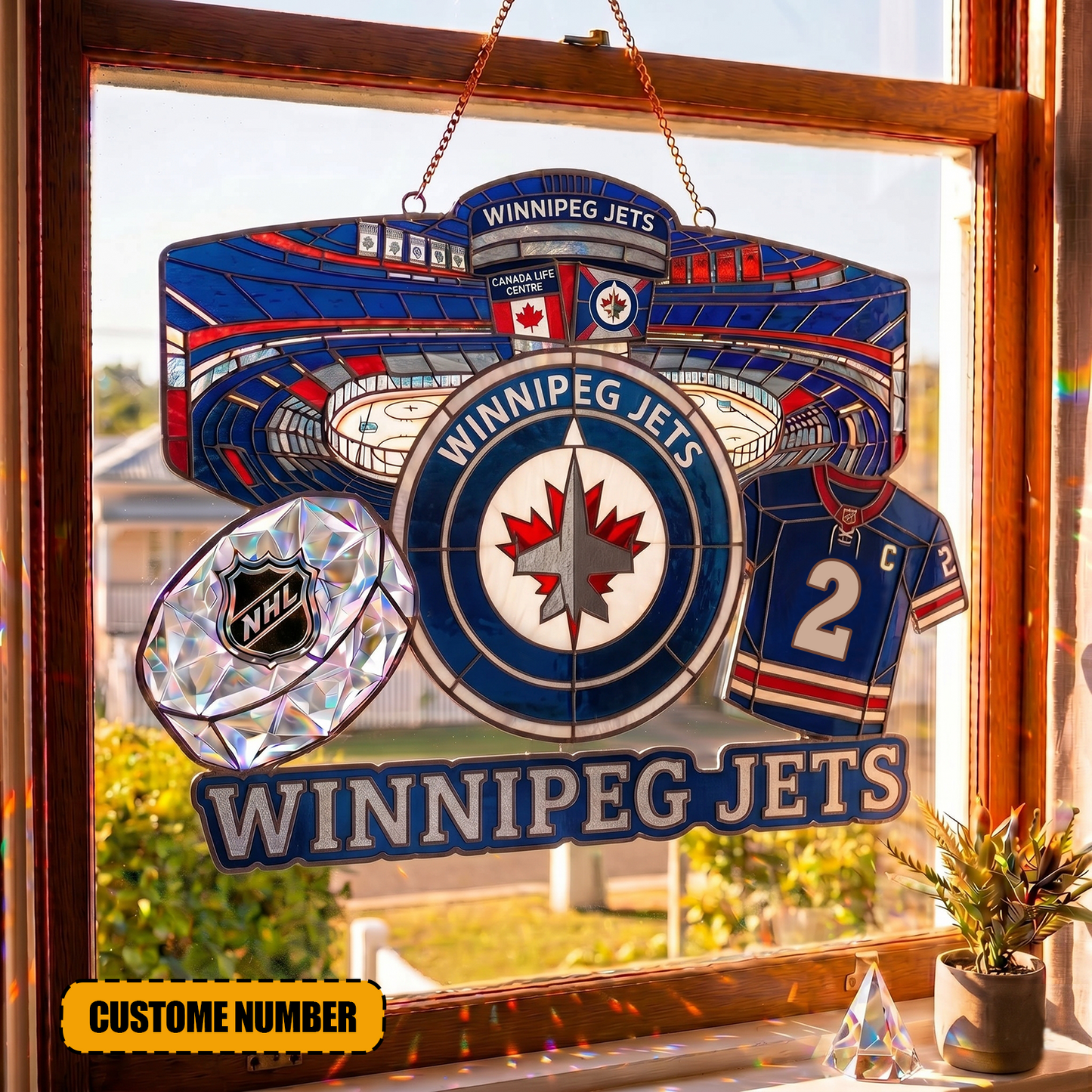 PREMIUM NHL X WJ Suncatcher Custom Name Limited Edition NDT VHM 240426