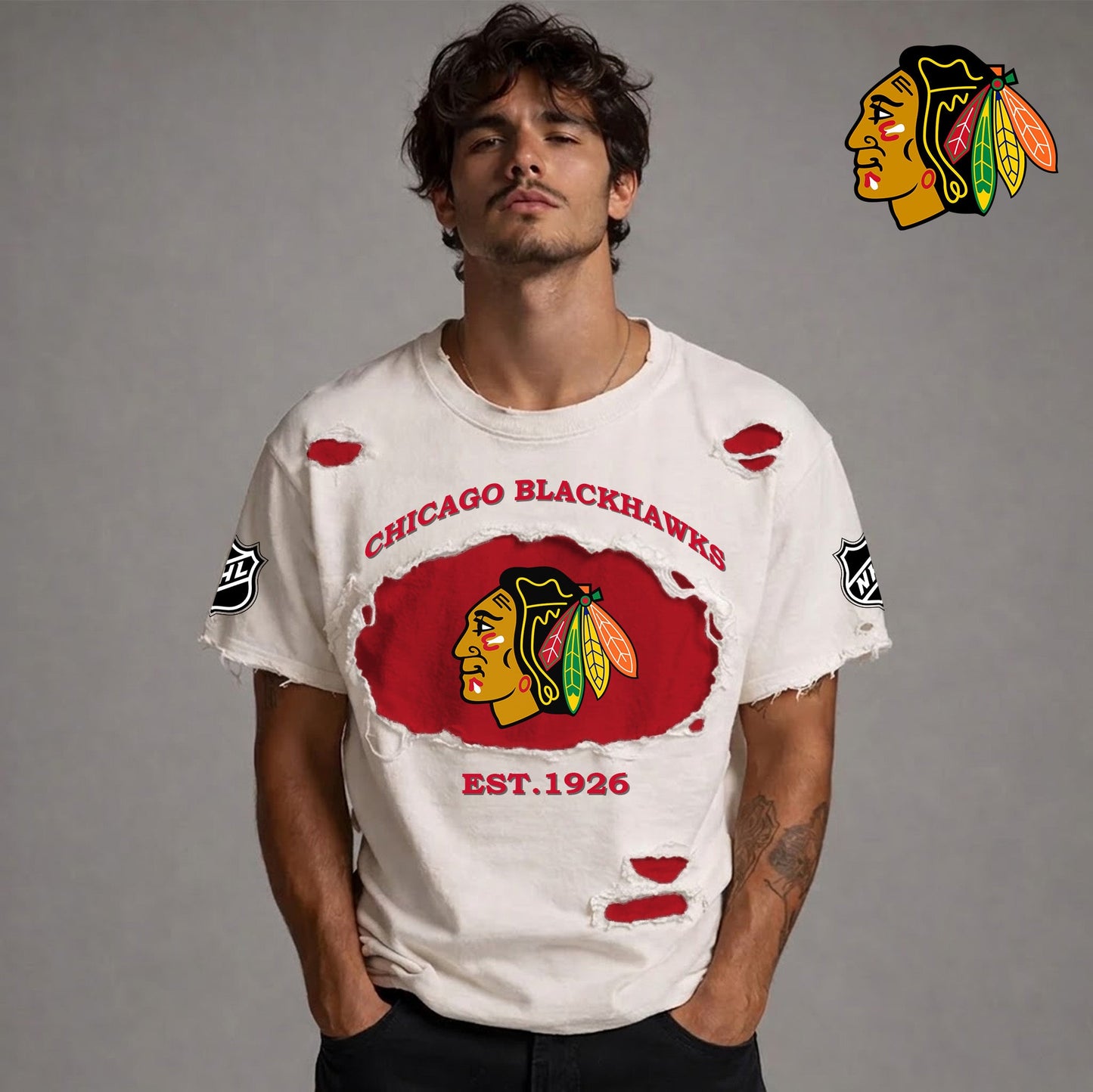 PREMIUM NHL x CB RETRO WASH SHIRT NDT NTN 080426