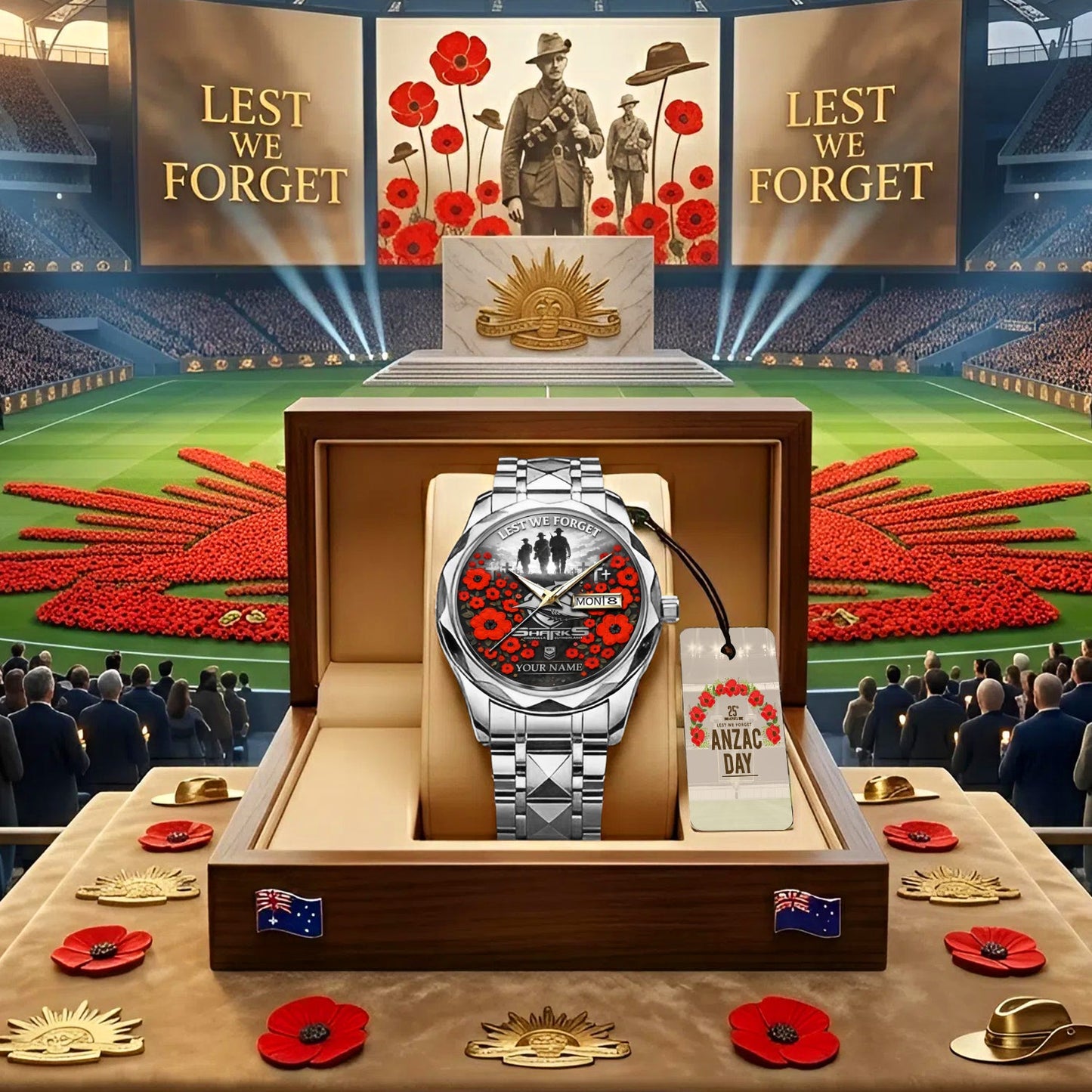 PREMIUM NRL X CSS ANNIVERSARY 111TH ANZAC Alloy Luxury Quartz Watch Limited Edition NDT NHM 310326