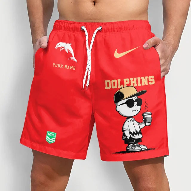 PREMIUM NRL X DOL Cool Snoopy Men Short Pants Custom Name For Summer NDT NTN