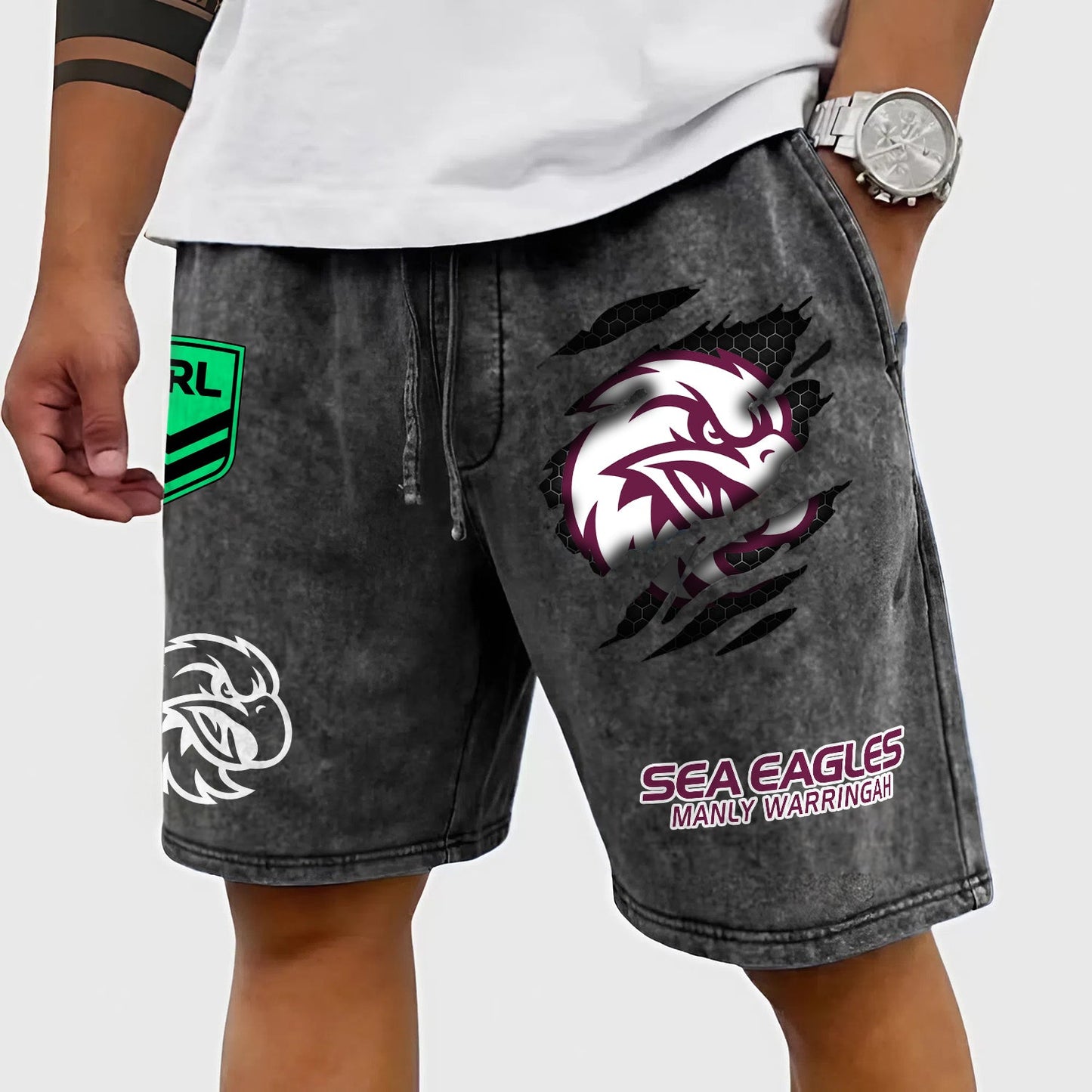 PREMIUM NRL X MWSE Wash Shorts FOR SUMMER HOLIDAY NDT NHM 030426