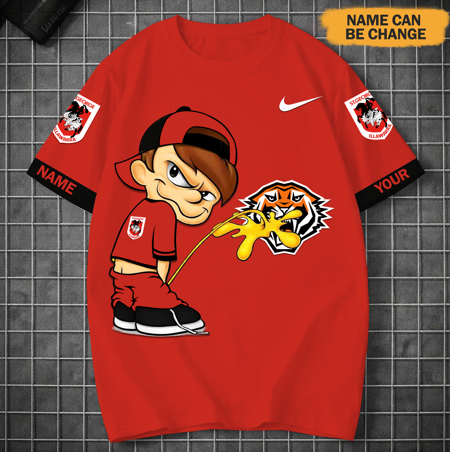 PREMIUM NRL X SGID Funny Peeing Boy New Tshirt Custom Name NDT VHM 160426