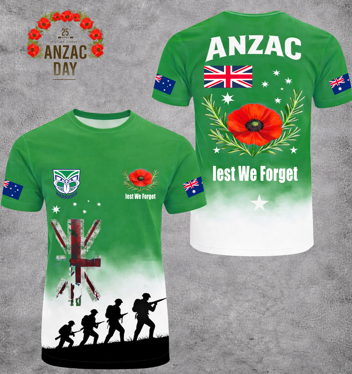 PREMIUM NRL X WAR ANZAC DAY SHIRT LIMITED EDITION NDT VHM