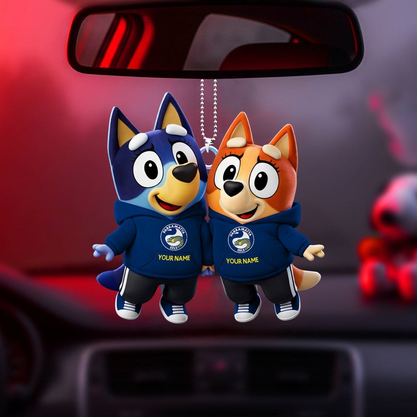 PREMIUM PE X Bluey & Bingo Car Ornament NDT NHM