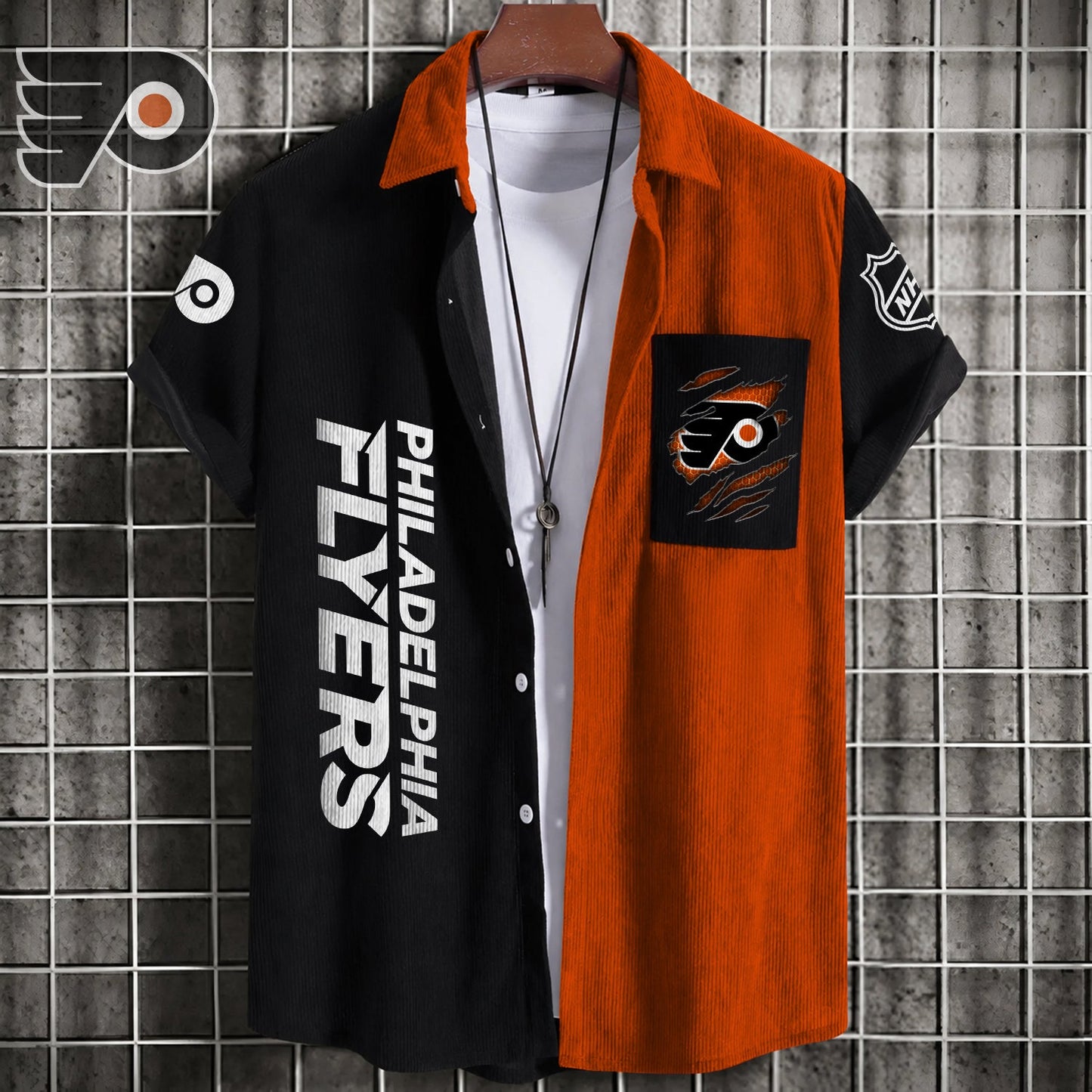 PREMIUM NHL X PF Patchwork Lapel Striped Shirts Limited Editions NDT NHM 240526