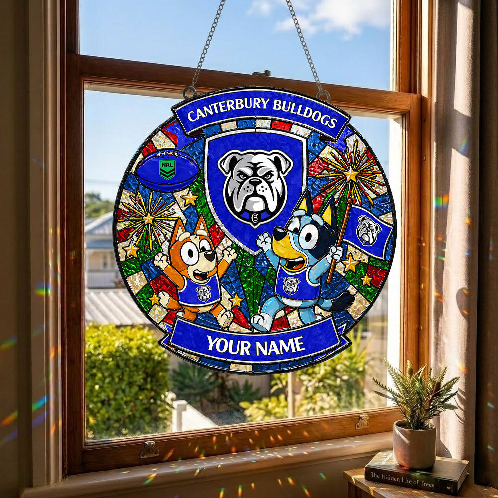 PREMIUM NRL X CB Bluey Suncatcher Custom Name Limited Edition NDT NTN 230426