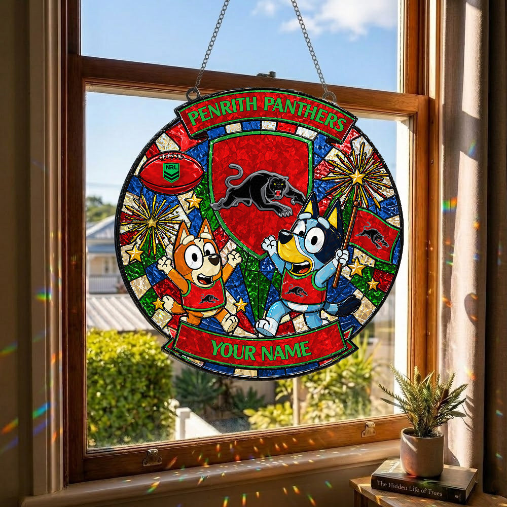 PREMIUM NRL X PP Bluey Suncatcher Custom Name Limited Edition NDT NTN 230426