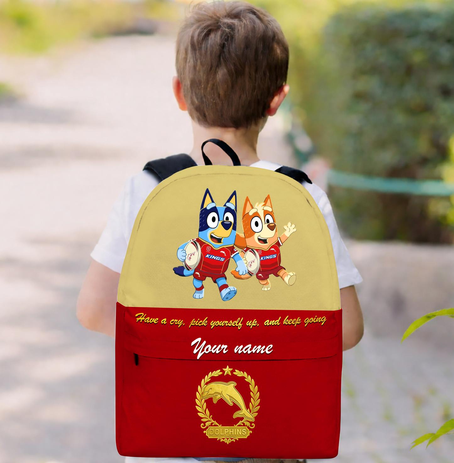 PREMIUM NRL X DOL Schoolbag Bluey & Bingo Personalized Gifts For Son Limited Edition NDT VHM 030326